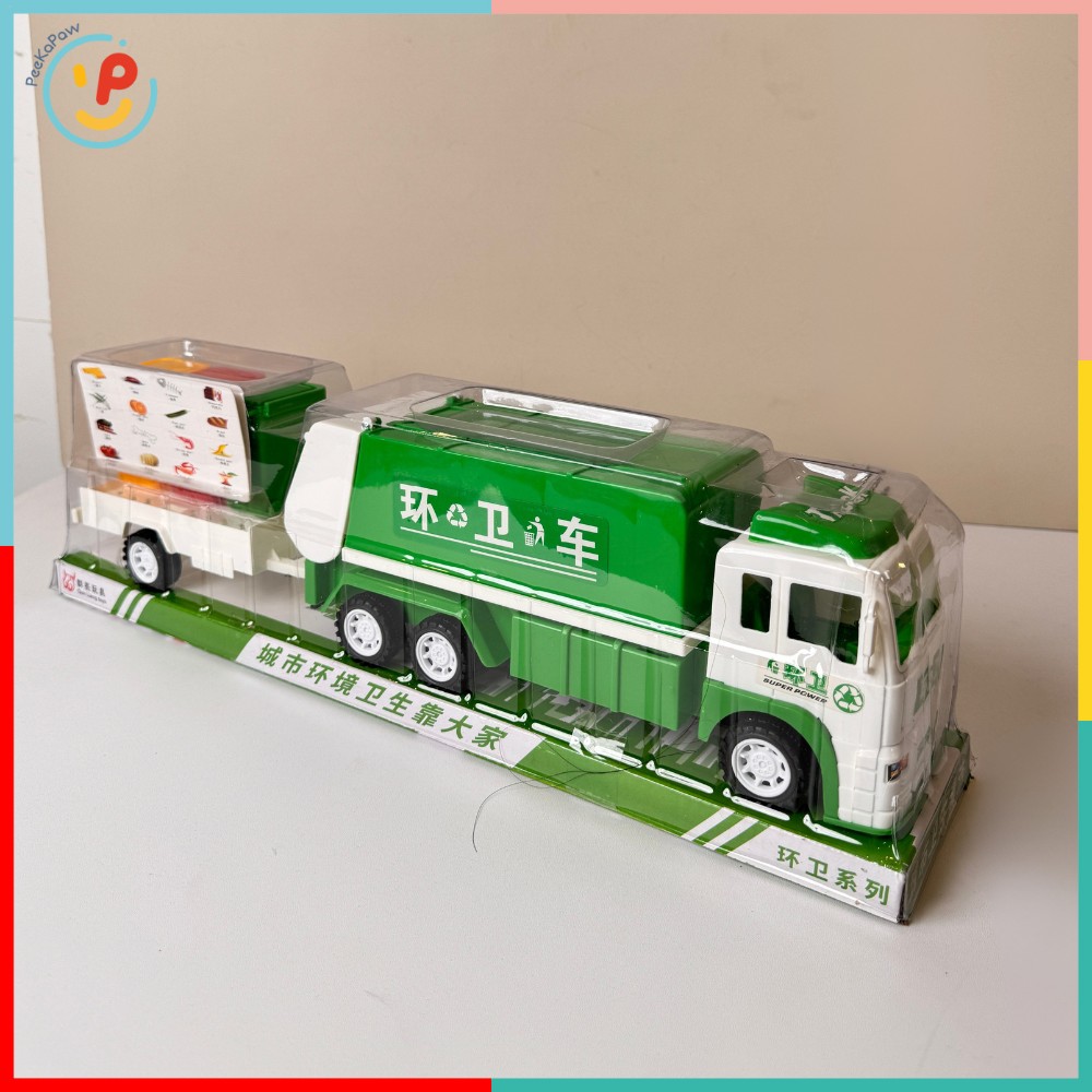 Đồ chơi xe môi trường chở thùng rác phân loại chạy trớn 564-149 PeeKaPaw Toys