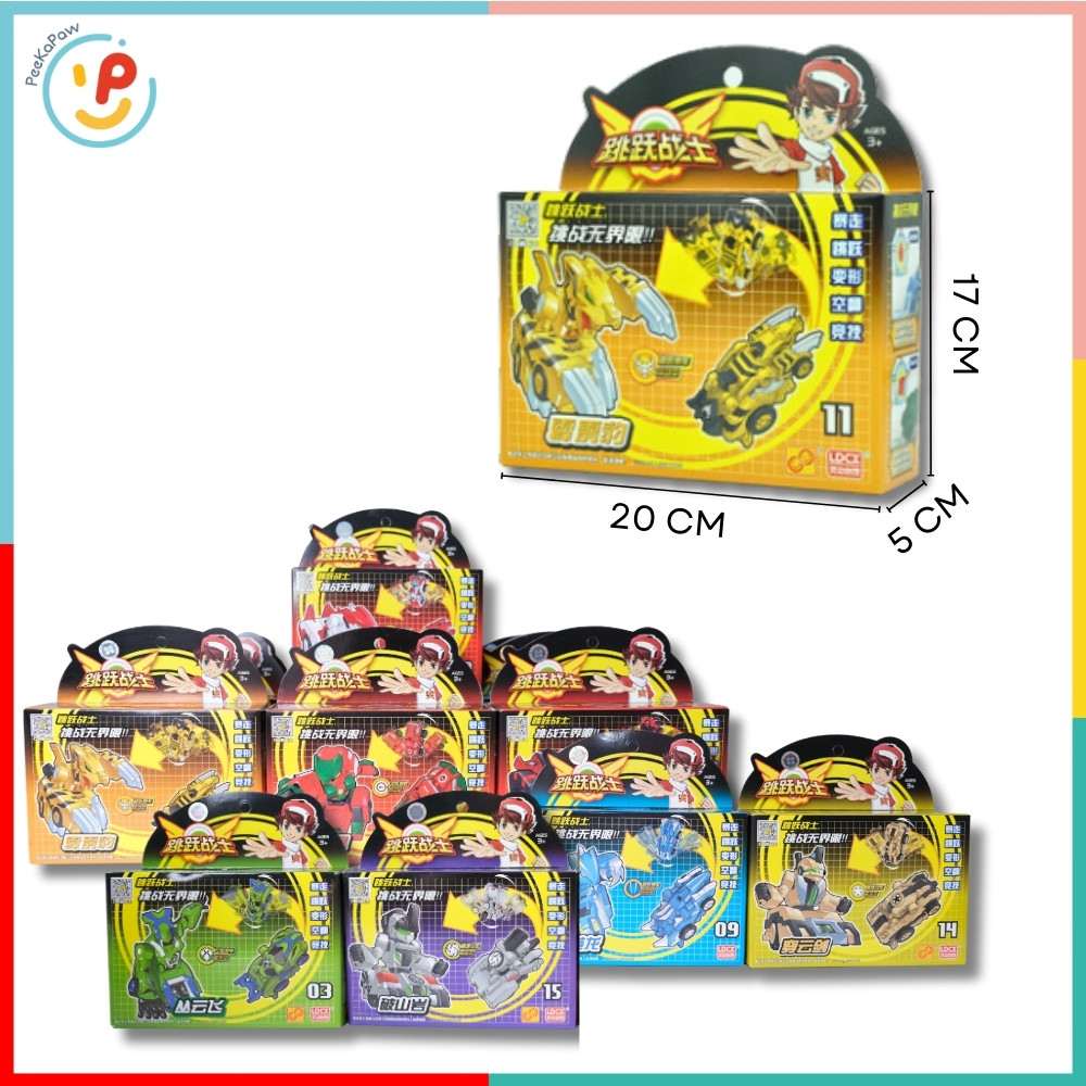 Hộp lắp ráp robot biến hình xe 10 mẫu 9801 PeeKaPaw Toys