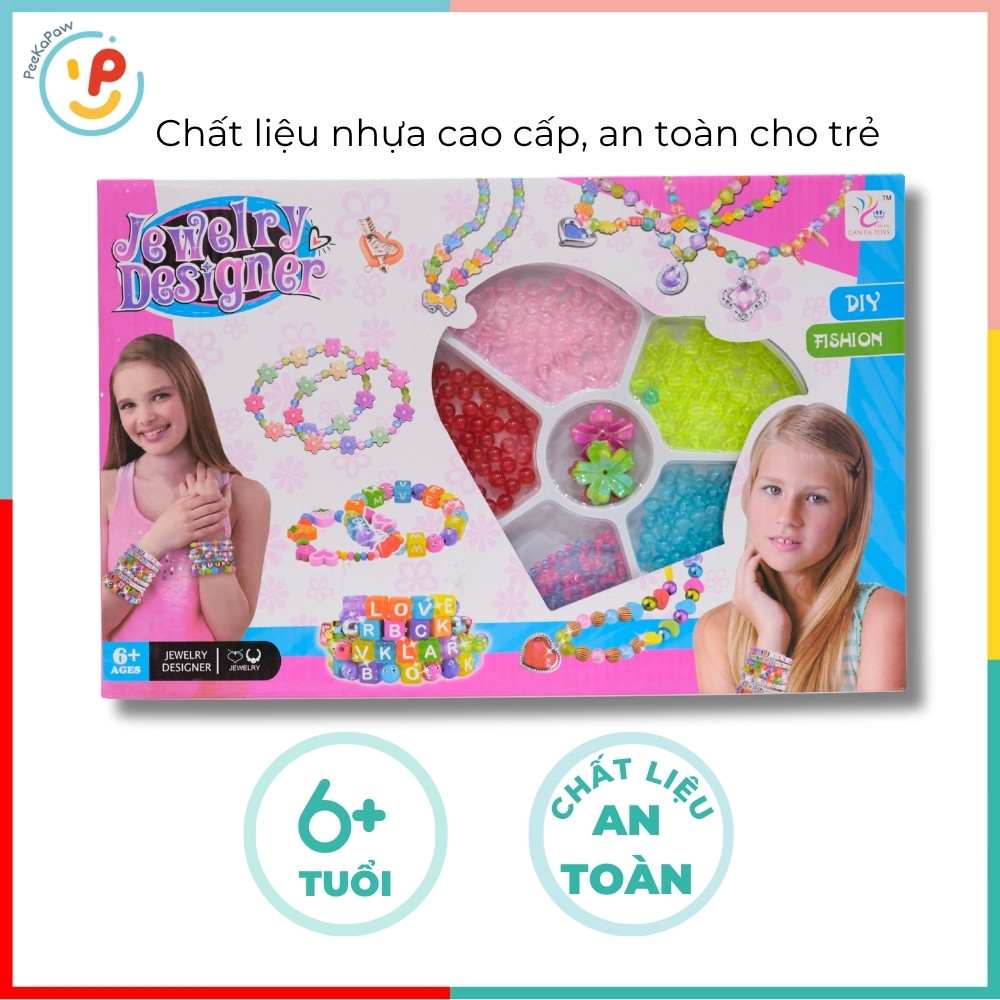 Đồ chơi thiết kế trang sức xâu hạt cho bé nhiều màu sáng tạo 8878 PeeKaPaw Toys