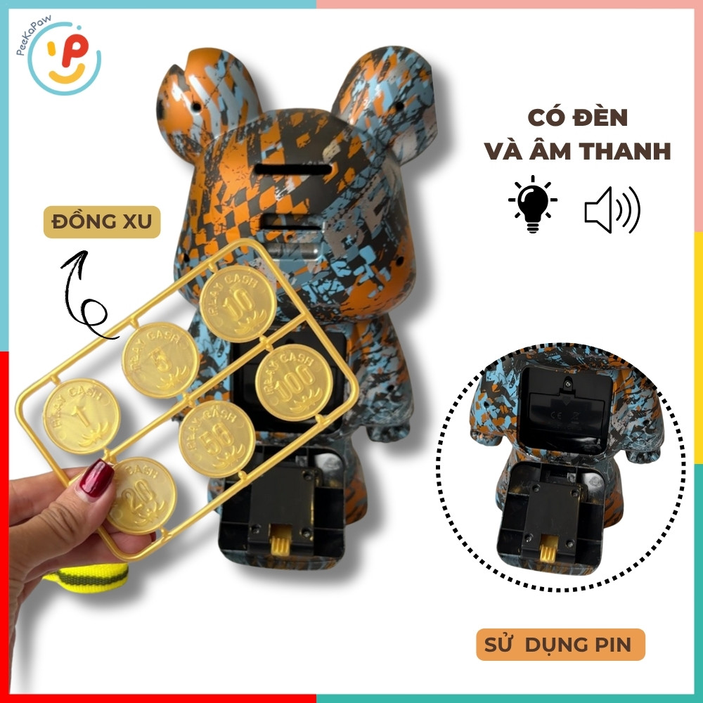 Ống heo thông minh điện tử hình Gấu có nhạc TZ56 PeeKaPaw Toys