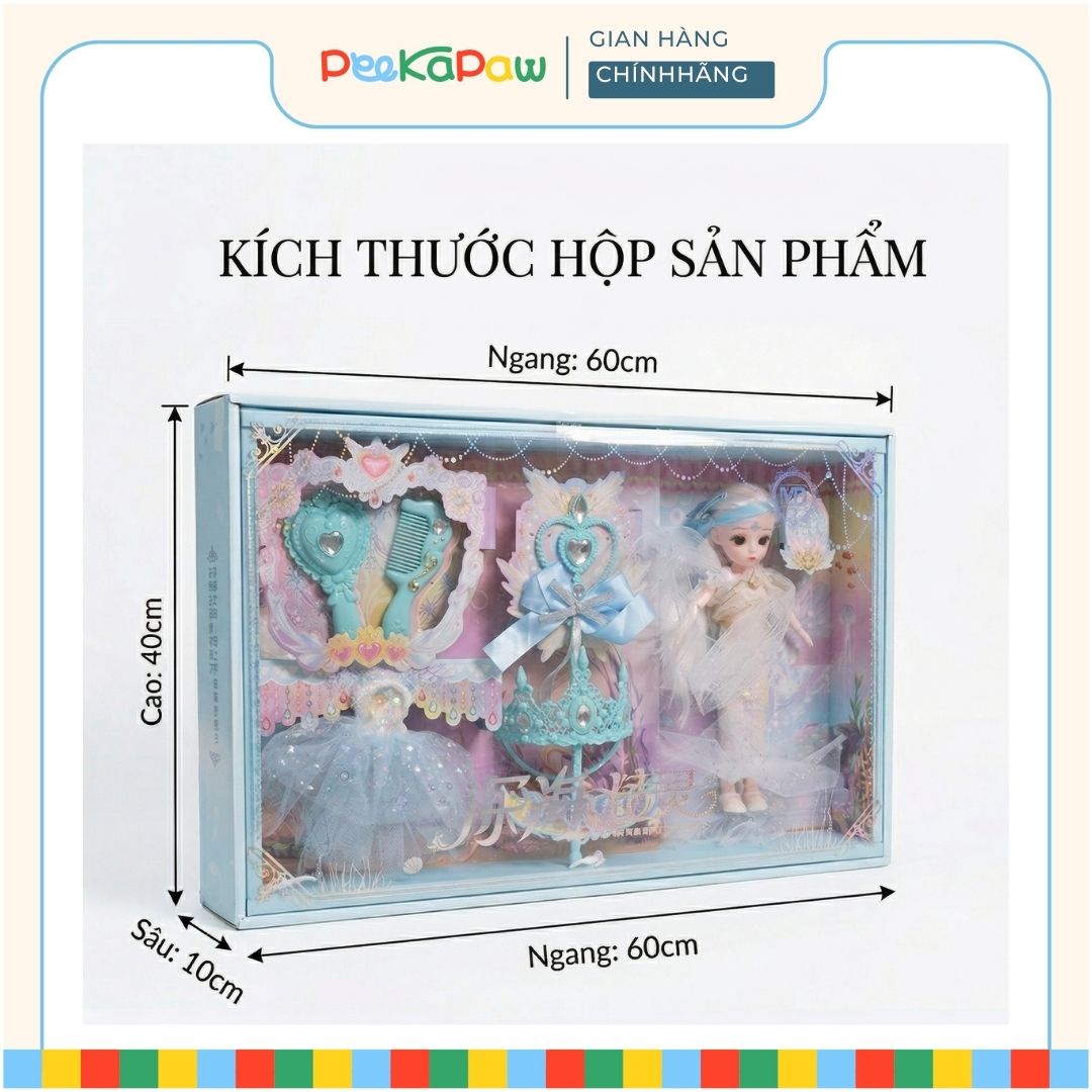 Búp Bê Công Chúa Nàng Tiên Cá 60cm Chủ Đề Đại Dương 598-193 PeeKaPaw Toys