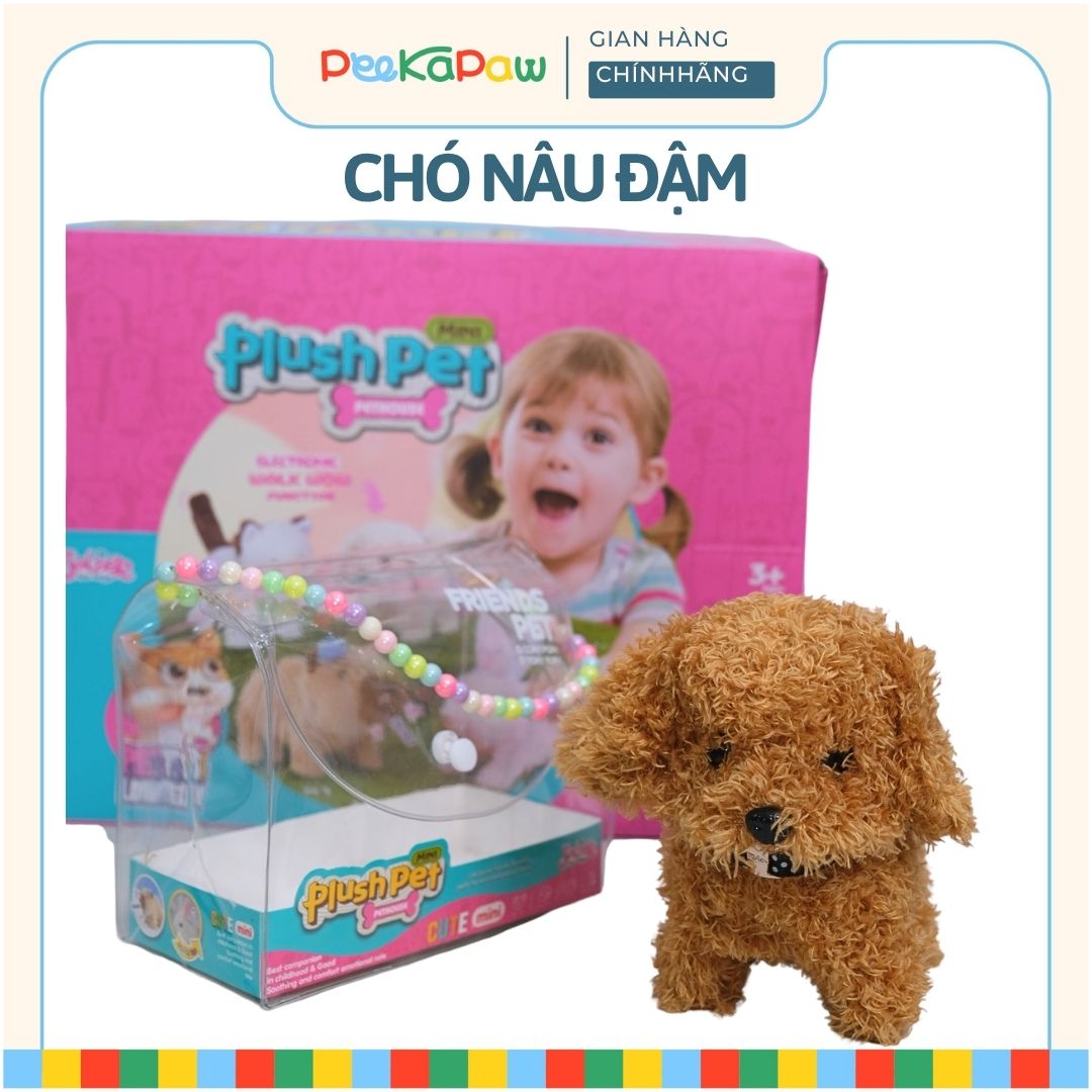 Túi Xách Thú Cưng Mini Dùng Pin Biết Chạy Âm Thanh Tiếng Kêu 1114 PeeKaPaw Toys