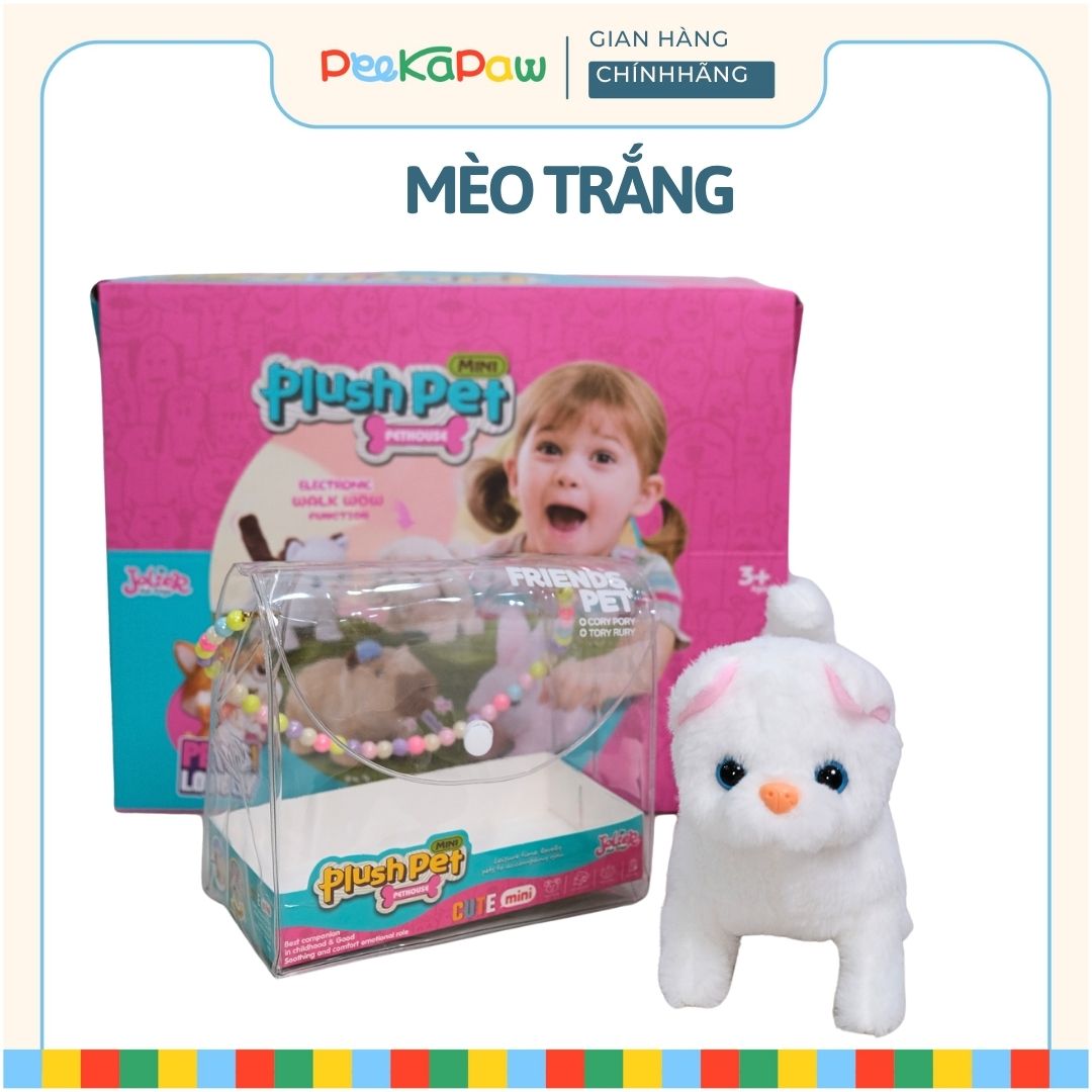 Túi Xách Thú Cưng Mini Dùng Pin Biết Chạy Âm Thanh Tiếng Kêu 1114 PeeKaPaw Toys