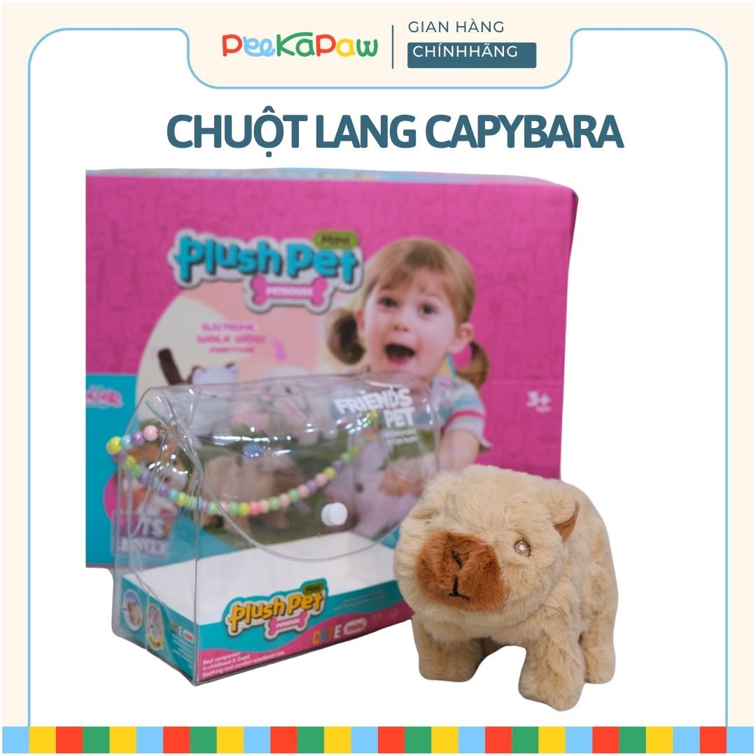 Túi Xách Thú Cưng Mini Dùng Pin Biết Chạy Âm Thanh Tiếng Kêu 1114 PeeKaPaw Toys