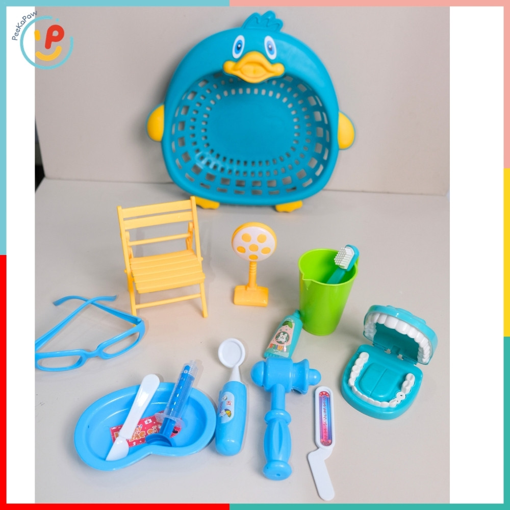 Đồ chơi nhập vai bác sĩ rổ vịt 12 món HT7741 hàng Việt Nam PeeKaPaw Toys