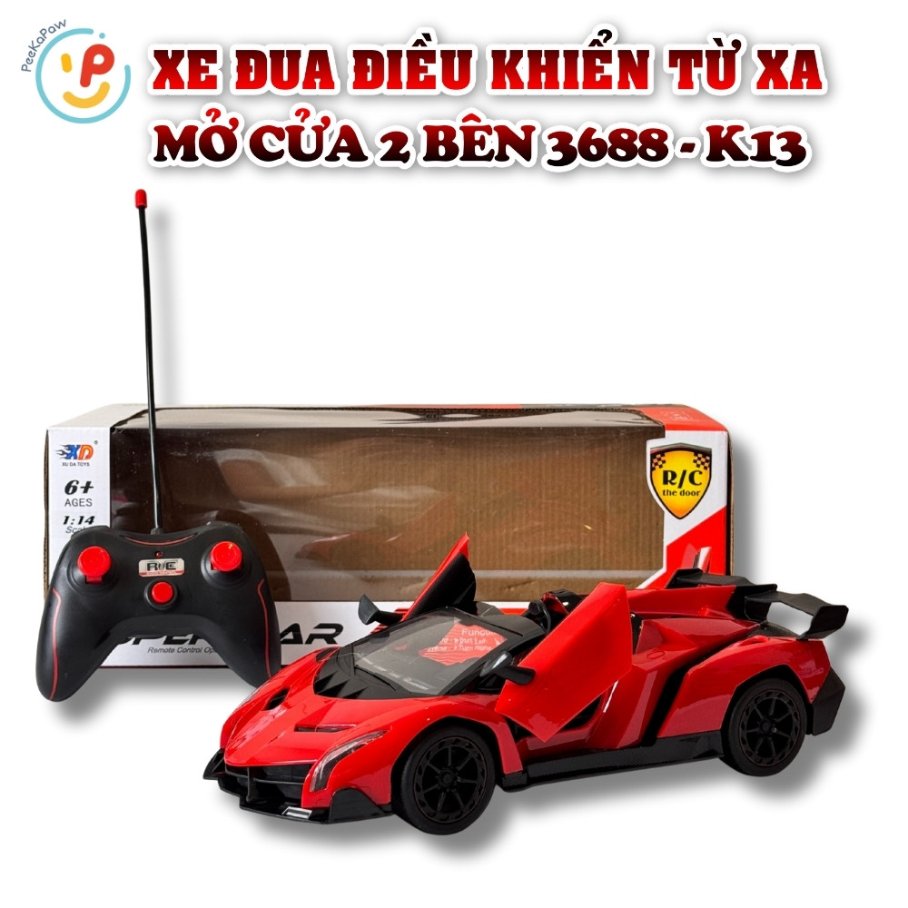 Xe Đua Điều Khiển Từ Xa Mở Cửa 2 Bên 3688-K13 PeeKaPaw Toys