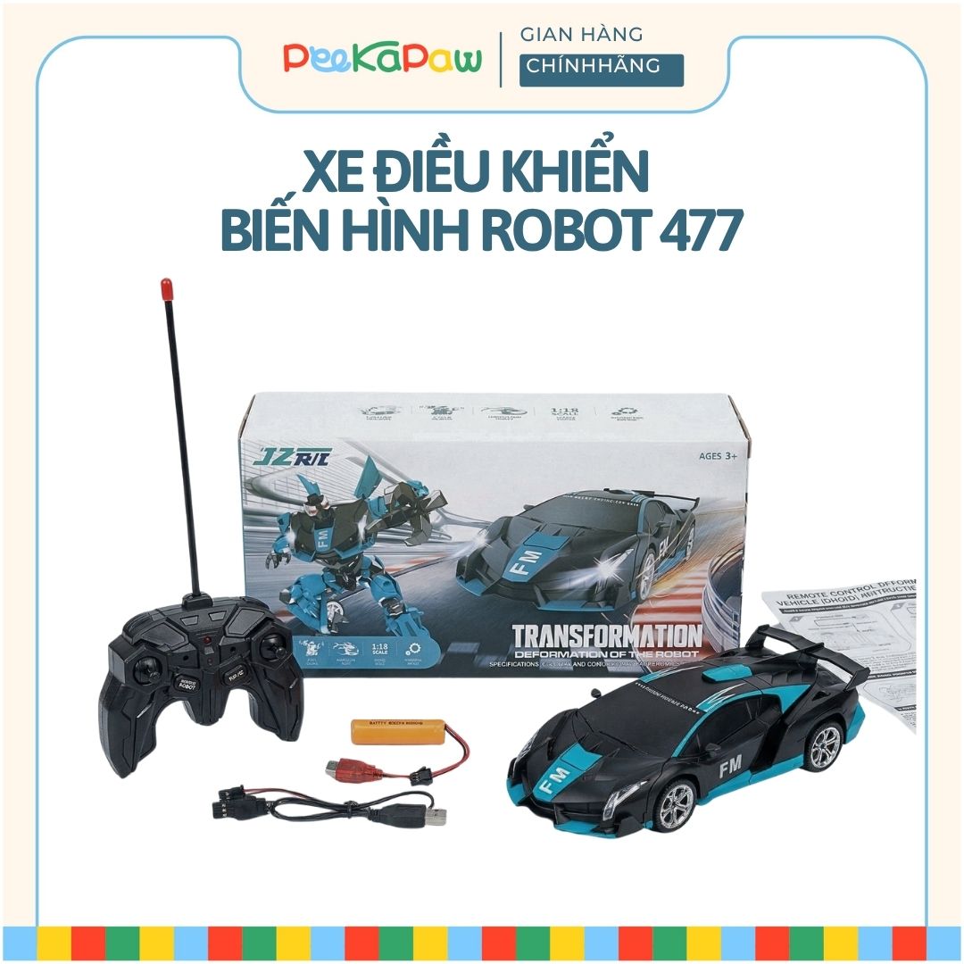 Xe Đua Điều Khiển Biến Hình Robot 477-3 PeeKaPaw Toys