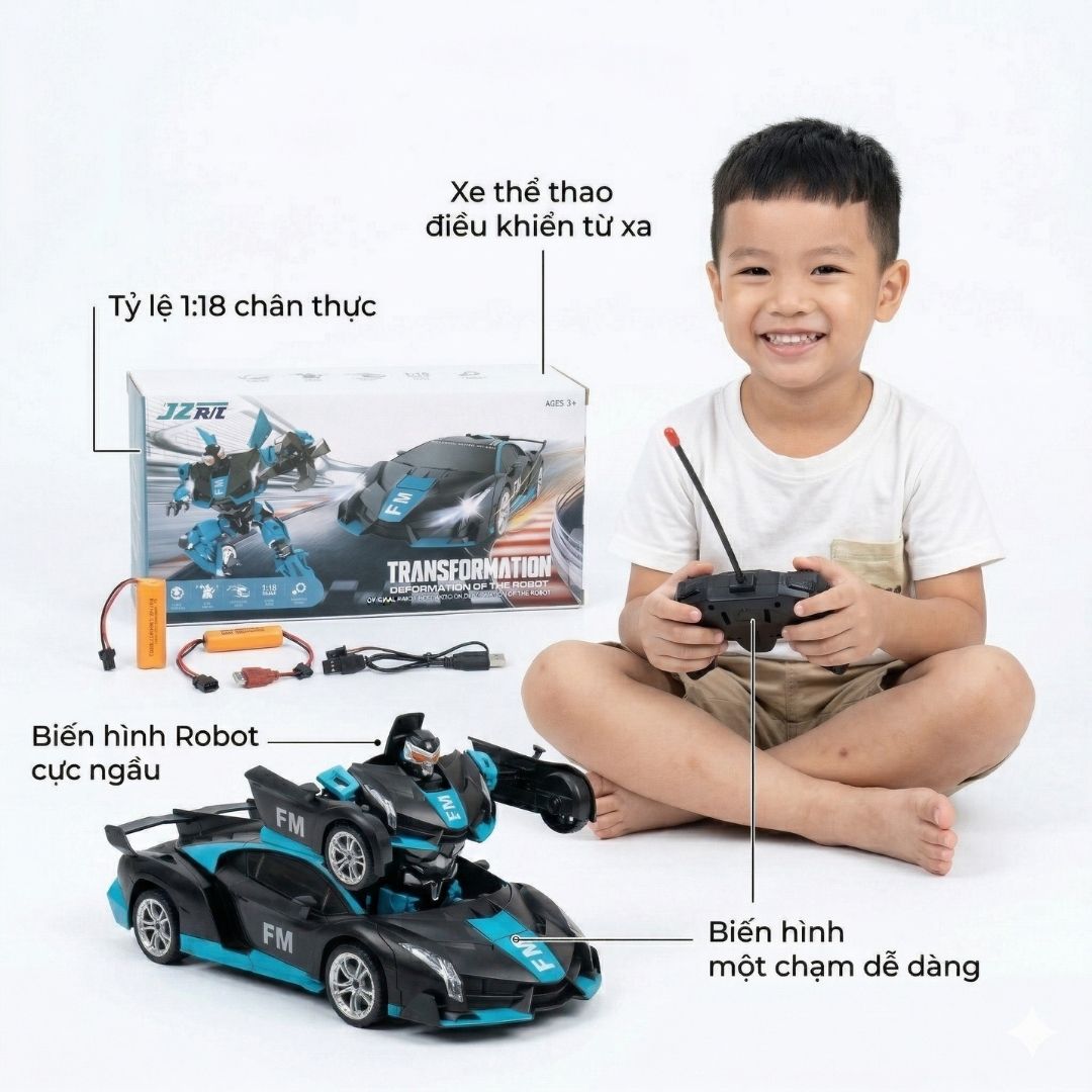 Xe Đua Điều Khiển Biến Hình Robot 477-3 PeeKaPaw Toys
