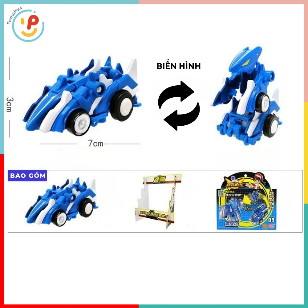 Hộp lắp ráp robot biến hình xe 10 mẫu 9801 PeeKaPaw Toys