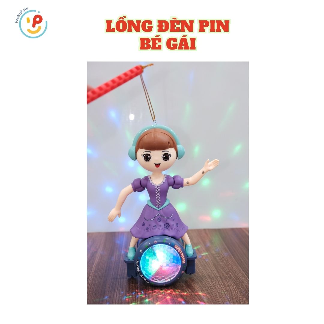 Trung thu 2025 lồng đèn pin có đèn và nhạc cho bé nhiều mẫu PeeKaPaw Toys