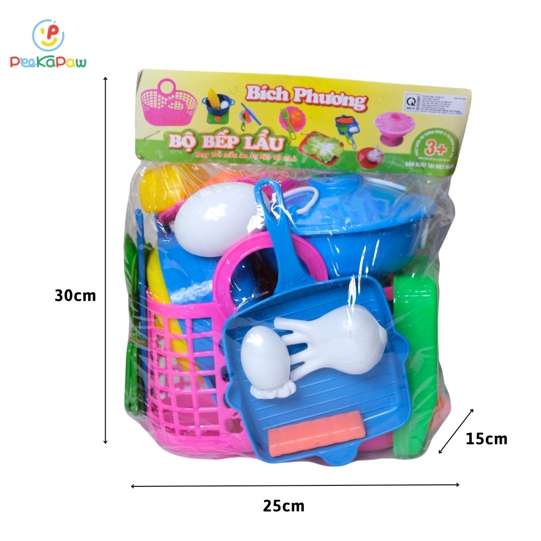 Bộ đồ chơi bếp lẩu mini hàng Việt Nam Bích Phương PeeKaPaw Toys