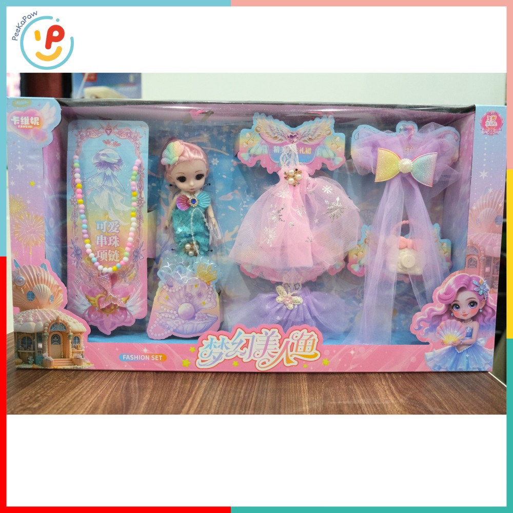 Bộ búp bê công chúa 102-172 kèm váy phụ kiện thời trang xinh xắn – PeeKaPaw Toys