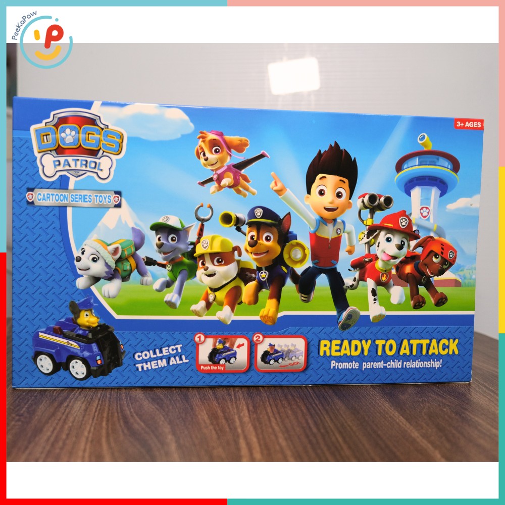 Bộ xe trớn 7 chiếc hoạt hình Biệt đội chó cảnh sát Labrador 777 - PeeKaPaw Toys