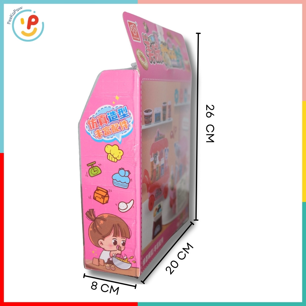 Bộ đồ chơi xe đẩy đồ ăn nhanh 1618-101 kèm phụ kiện siêu thị mini – PeeKaPaw Toys