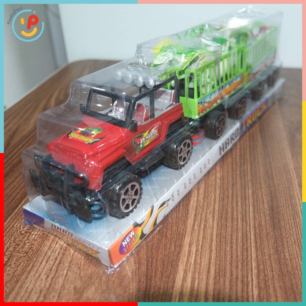 Xe mô hình chở khủng long và trứng khủng long 906-126 - PeeKaPaw Toys