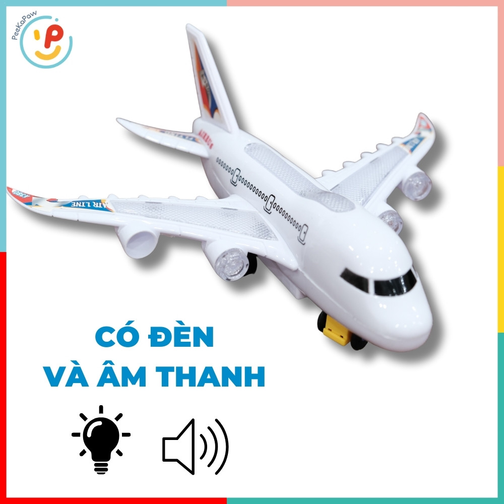 Máy Bay Đồ Chơi Airbus A380 Có Đèn và Âm Thanh 567-10 – Peekapaw Toys