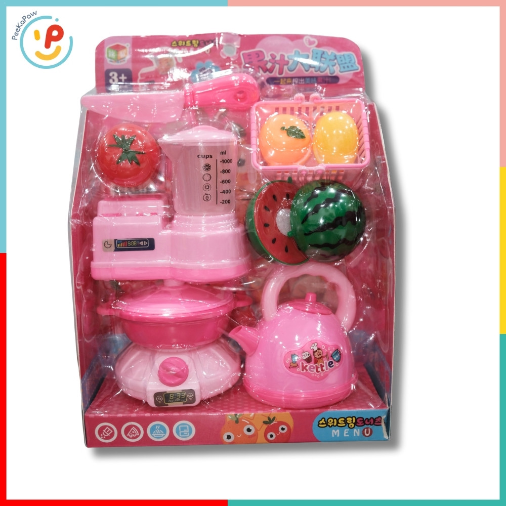 Đồ Chơi Nhà Bếp Mini Có Nồi Cơm Điện, Bếp Gas, Máy sinh tố, Thức Ăn Cho Bé 9962 – Peekapaw Toys