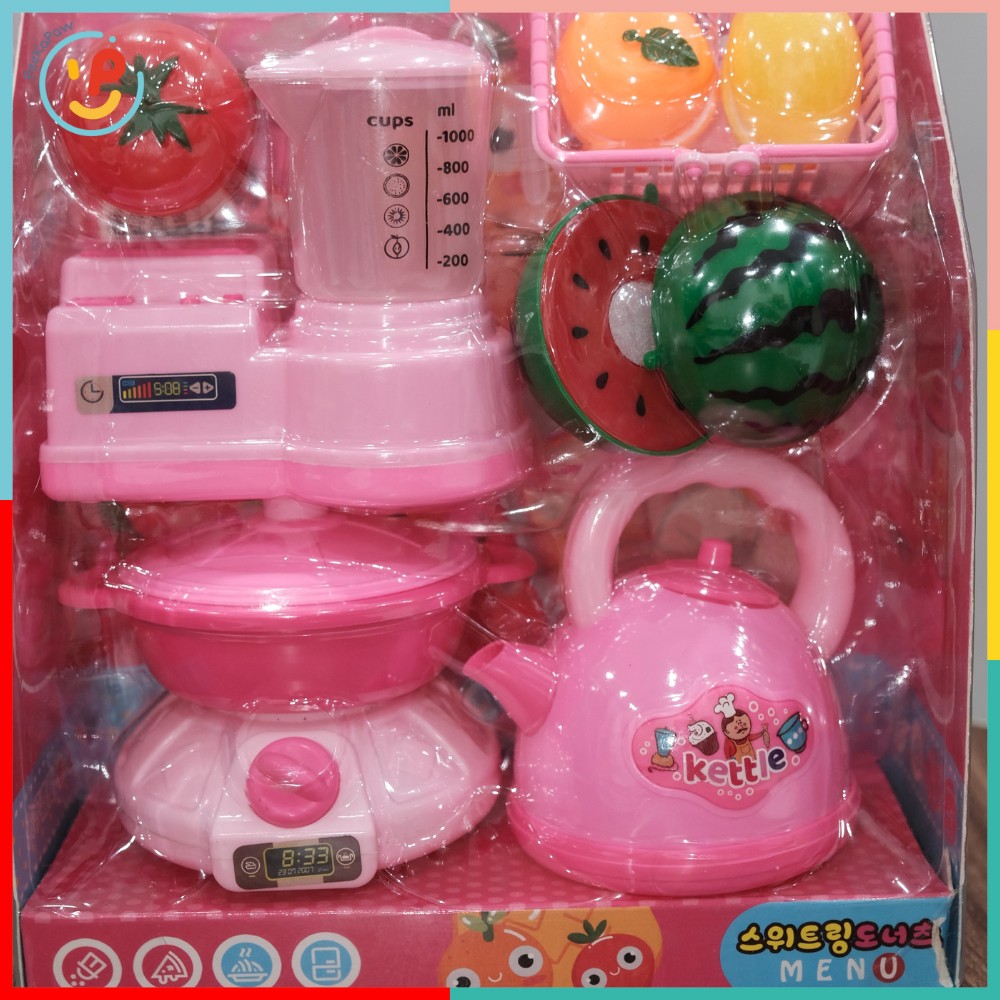 Đồ Chơi Nhà Bếp Mini Có Nồi Cơm Điện, Bếp Gas, Máy sinh tố, Thức Ăn Cho Bé 9962 – Peekapaw Toys