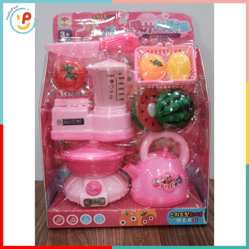Đồ Chơi Nhà Bếp Mini Có Nồi Cơm Điện, Bếp Gas, Máy sinh tố, Thức Ăn Cho Bé 9962 – Peekapaw Toys