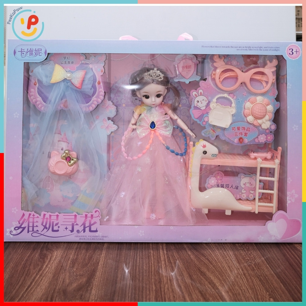 Búp Bê Công Chúa Váy Hồng Kèm Nhiều Phụ Kiện 102-154 – Peekapaw Toys