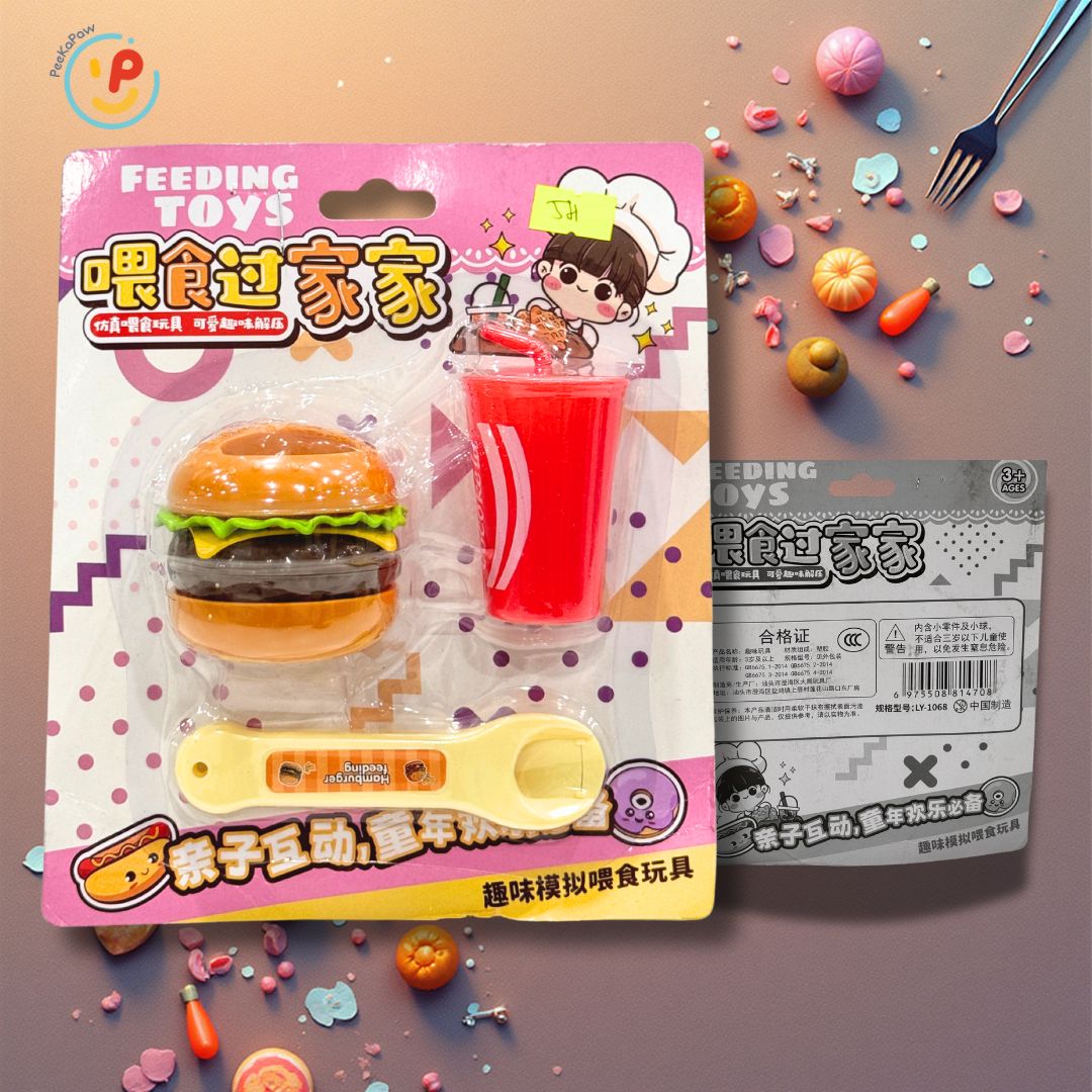 Đồ chơi đút ăn thạch pudding gà rán hamburger cho bé tập ăn uống vui nhộn PeeKaPaw Toys
