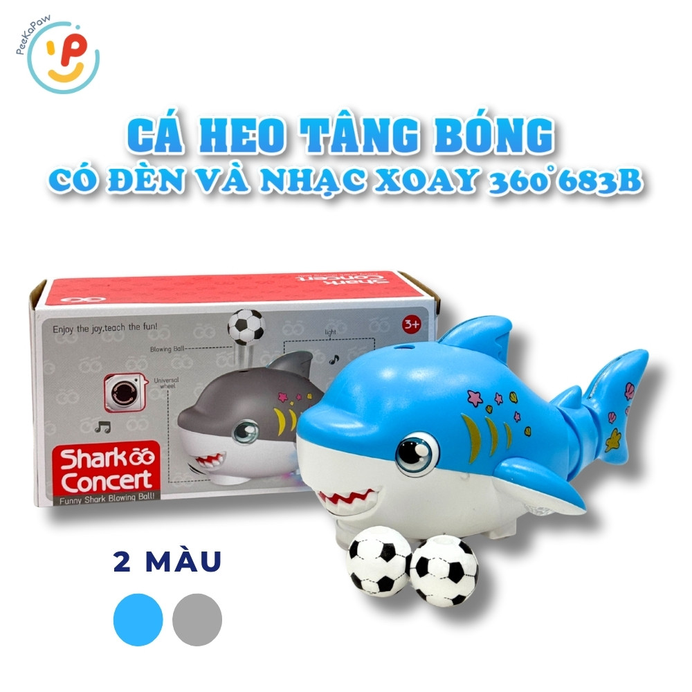 Đồ chơi cá heo tâng bóng có đèn nhạc xoay 360 độ thú vị 683B– PeeKaPaw Toys
