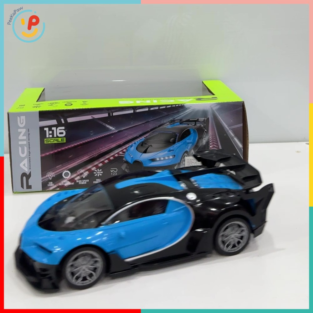 Xe ô tô dáng thể thao điều khiển từ xa kèm pin sạc tỉ lệ 1:16 có đèn siêu tốc 800-2 PeeKaPaw Toys