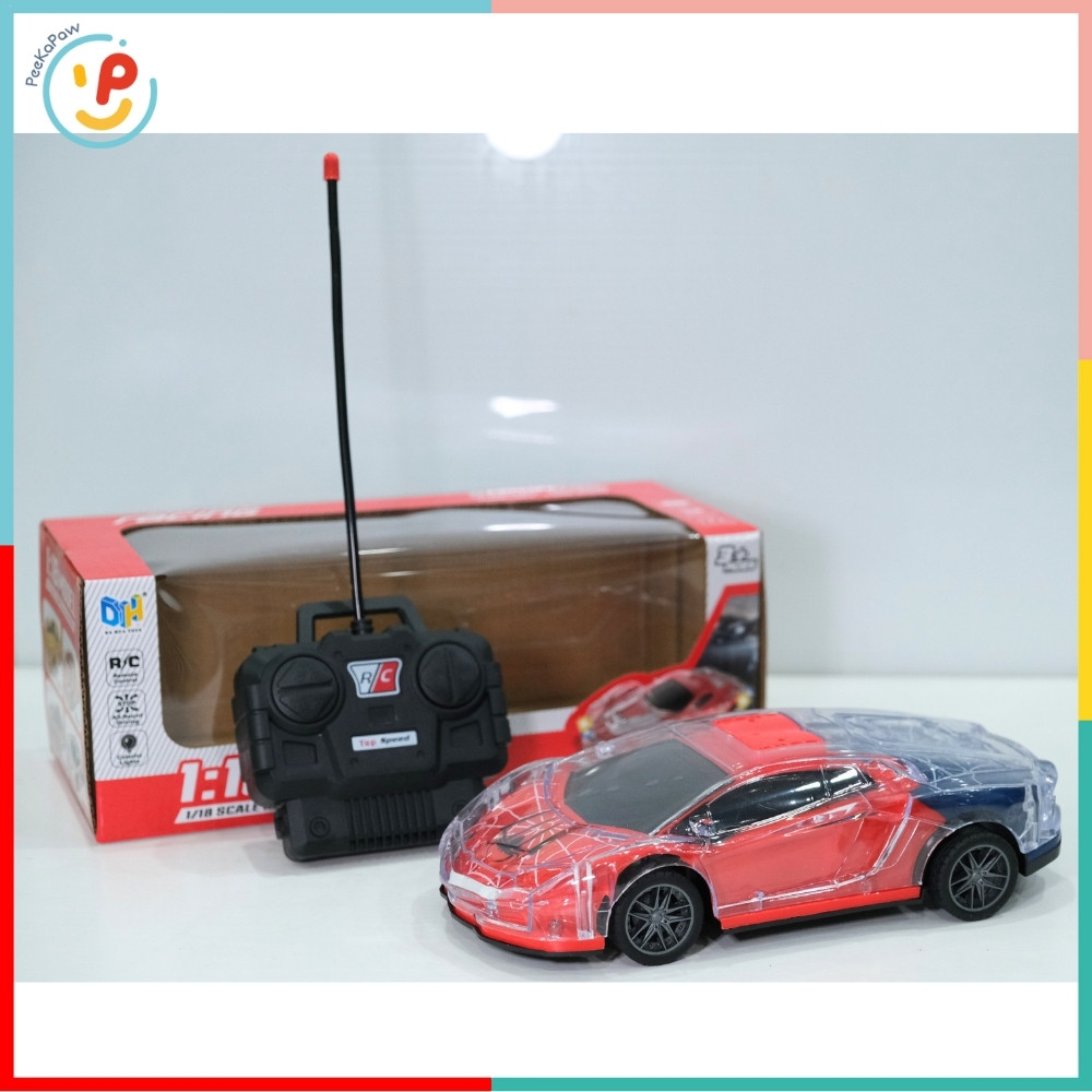 Xe ô tô Người Nhện Spiderman điều khiển từ xa tỉ lệ 1:18 có đèn 048 – PeeKaPaw Toys