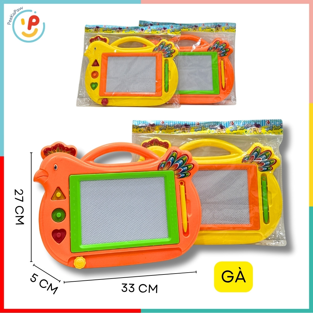 Bảng vẽ xóa thông minh cho bé hình gà gấu nhiều màu Hàng Việt Nam PeeKaPaw Toys