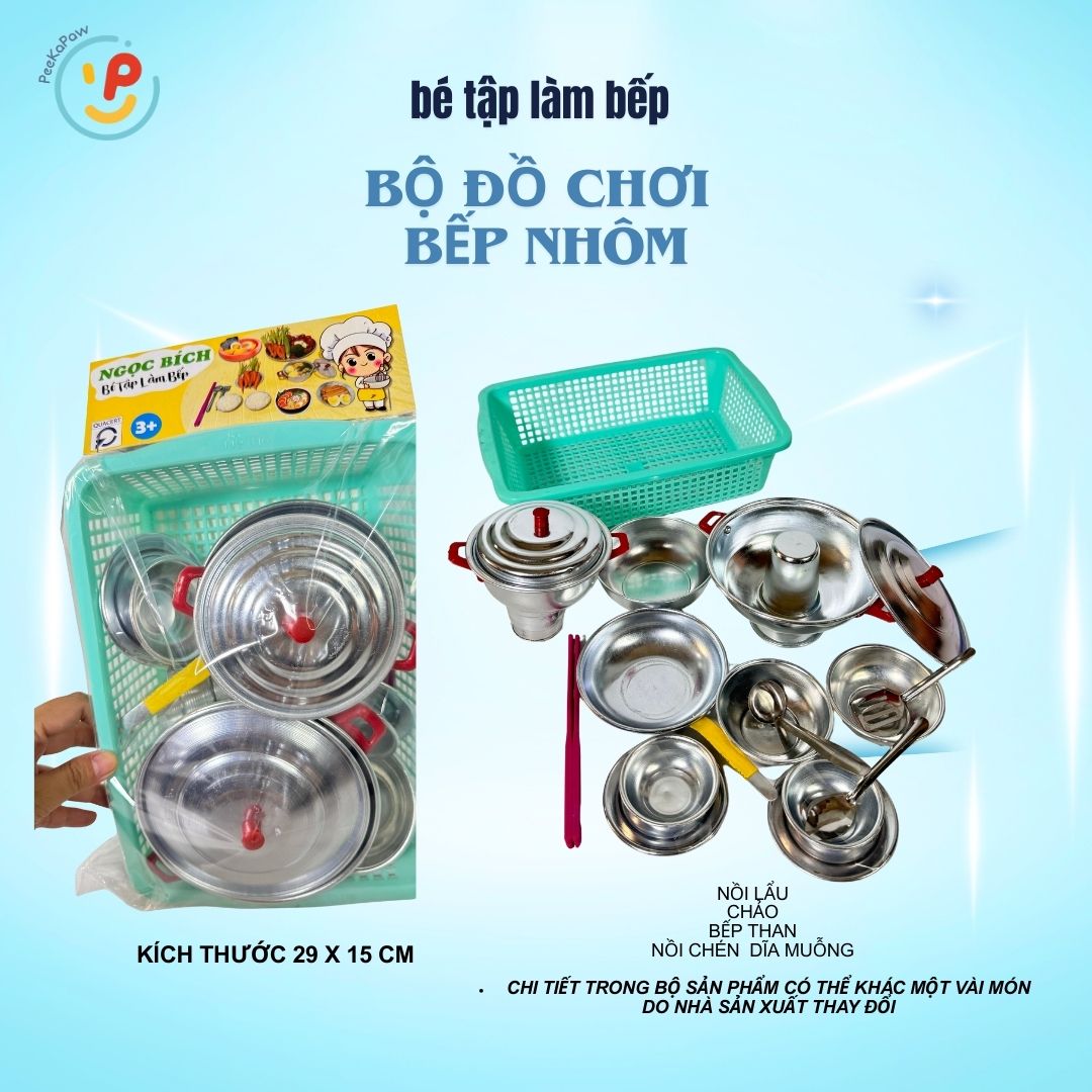 TỔNG HỢP đồ chơi nhà bếp bằng NHÔM hàng Việt Nam