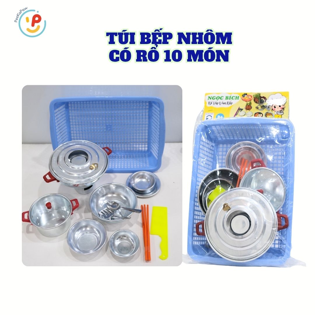 TỔNG HỢP đồ chơi nhà bếp bằng NHÔM hàng Việt Nam