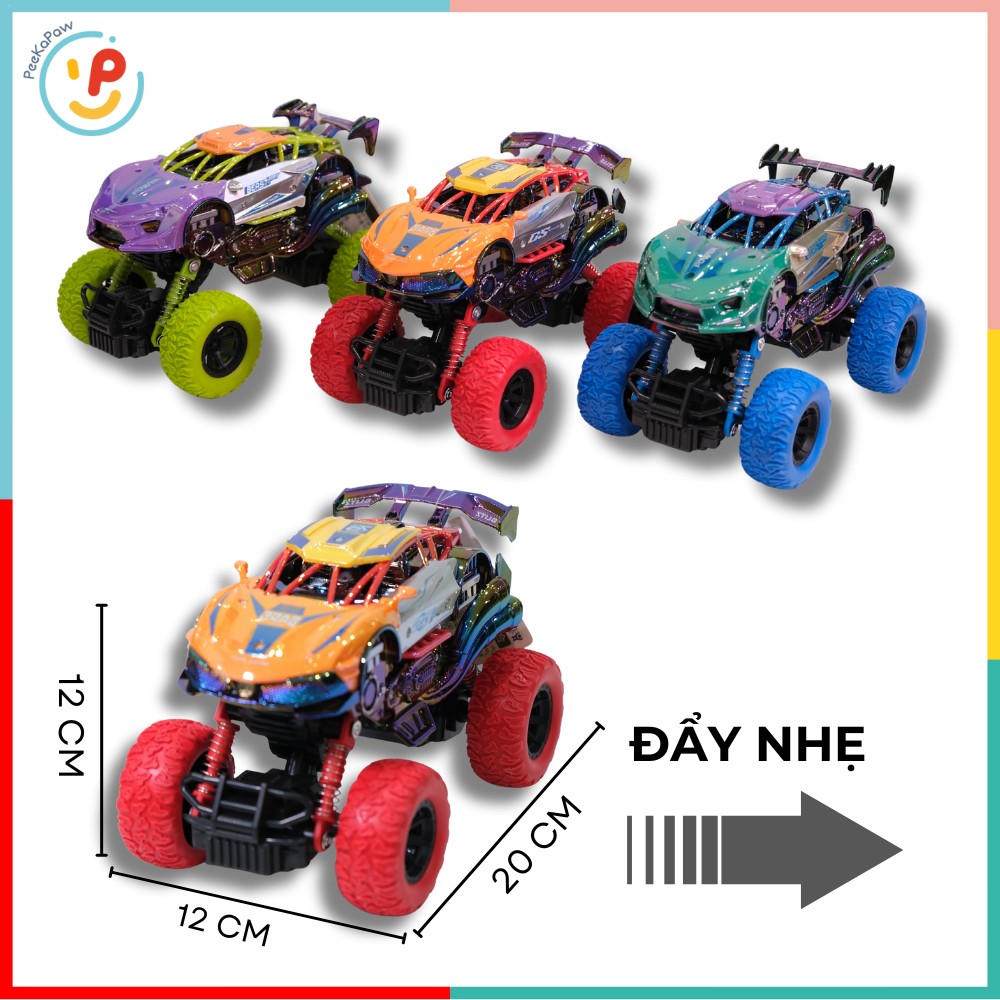 Đồ chơi xe địa hình 20cm chất liệu hợp kim chạy trớn bánh nhún PeeKaPaw Toys