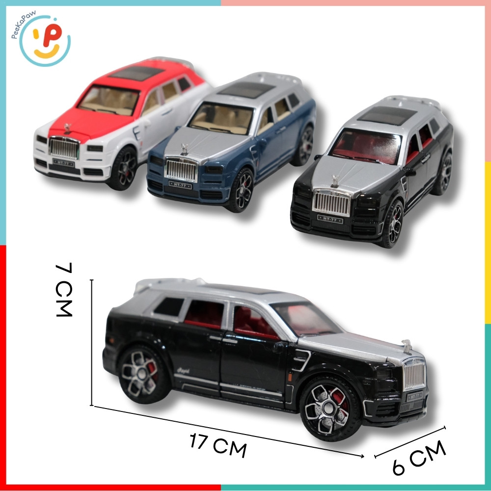 Đồ chơi mô hình xe SUV kiểu dáng Rolls-Royce Cullinan chất liệu hợp kim mở được cửa có âm thanh 7757 PeeKaPaw Toys