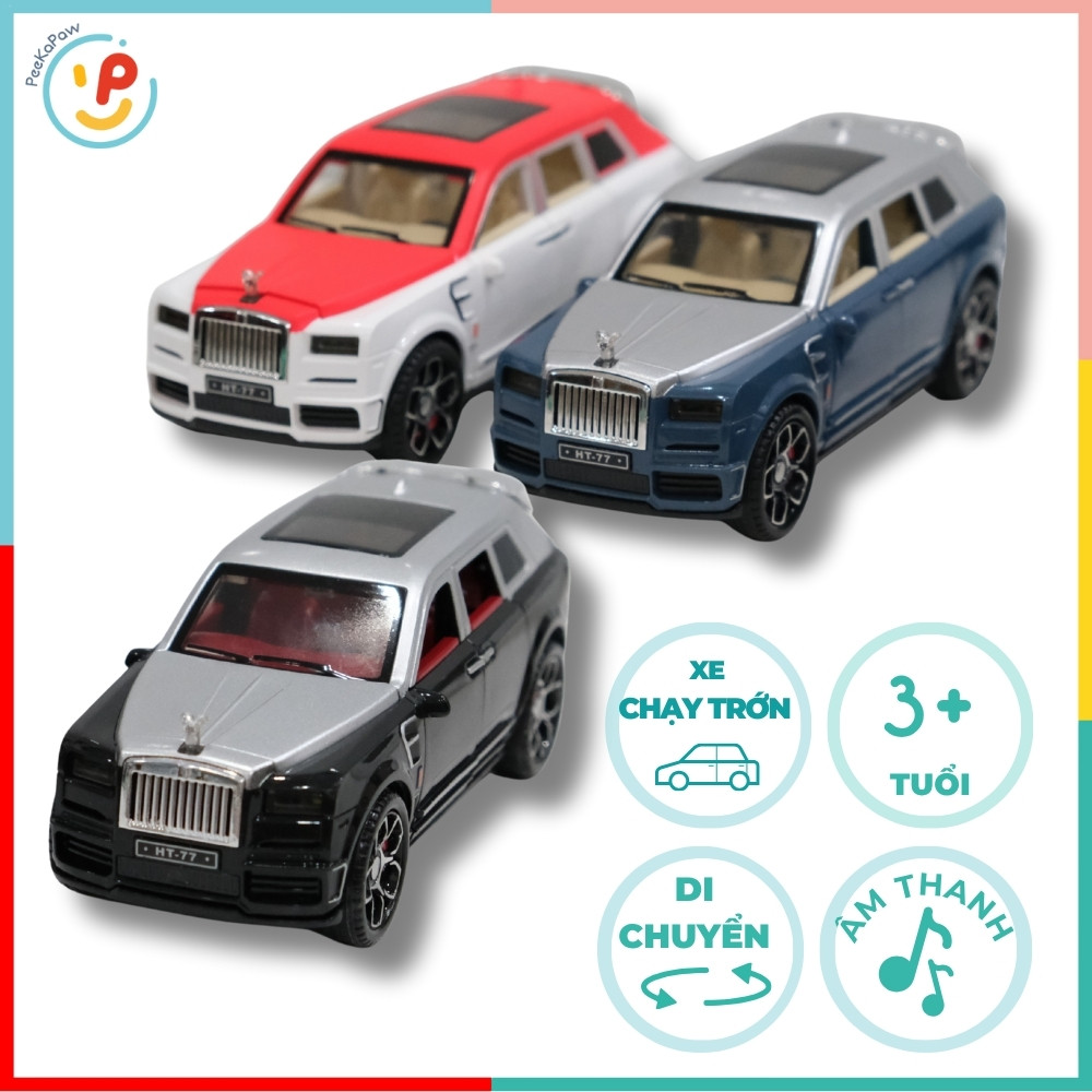 Đồ chơi mô hình xe SUV kiểu dáng Rolls-Royce Cullinan chất liệu hợp kim mở được cửa có âm thanh 7757 PeeKaPaw Toys
