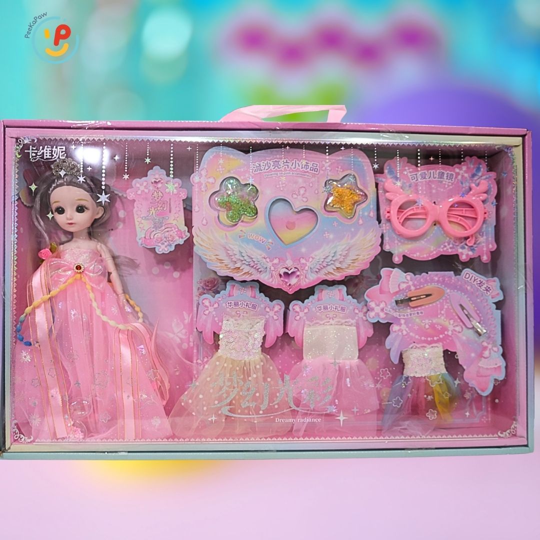 Búp bê công chúa thời trang và phụ kiện váy xinh đẹp 102-158B PeeKaPaw Toys