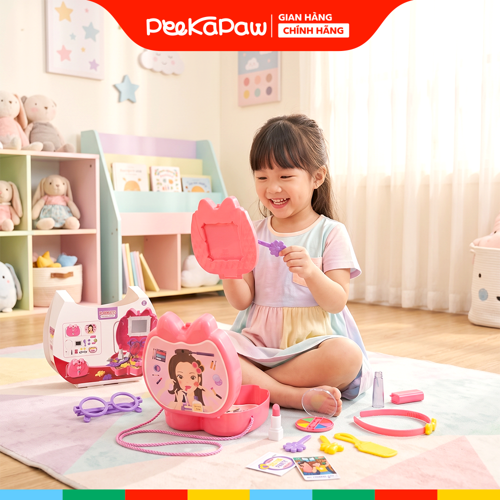 Túi đeo vai đồ trang điểm búp bê 17 món 12L03 PeeKaPaw Toys