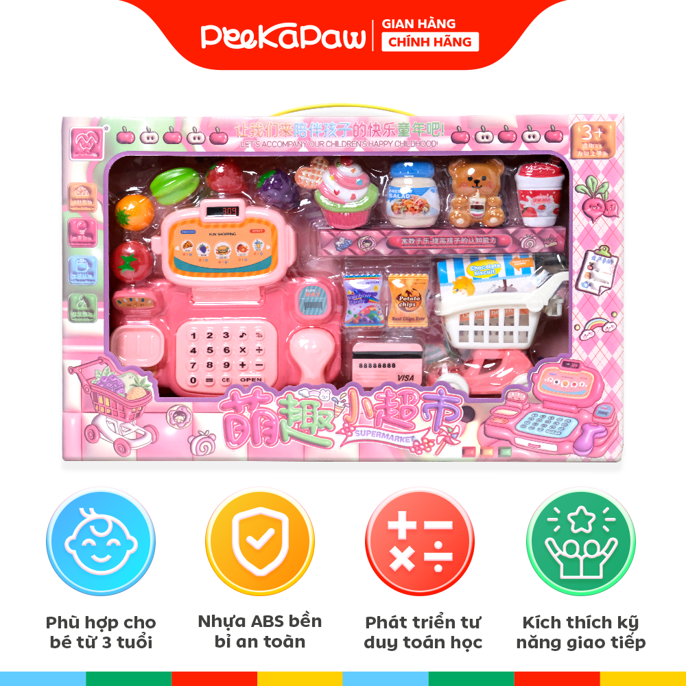Đồ Chơi Siêu Thị Bán Kem Cho Bé Gái 1618-104 PeeKaPaw Toys