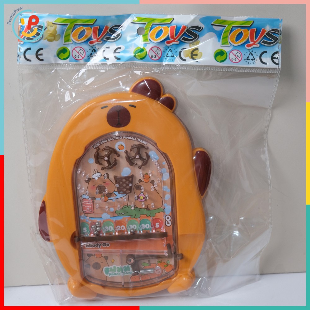 Đồ chơi tuổi thơ bắn bi sắt mê cung Pinball hình Capybara 6612A PeeKaPaw Toys