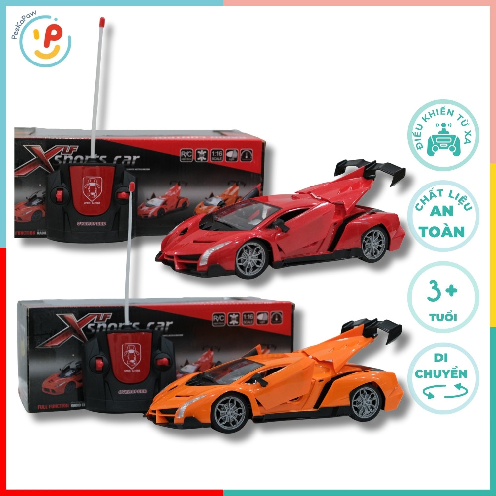 Xe ô tô dáng thể thao điều khiển từ xa tỉ lệ 1:16 có đèn 789-506 – PeeKaPaw Toys