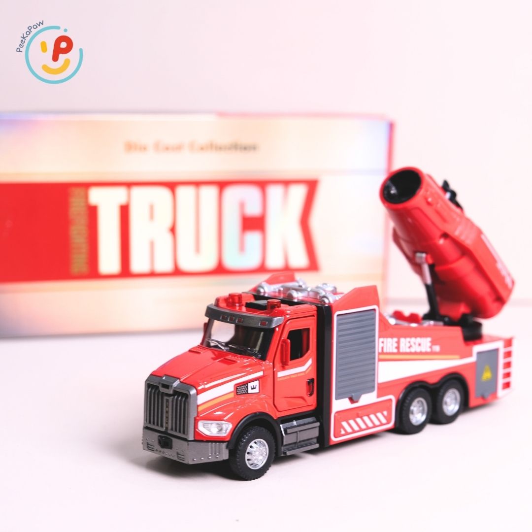 Xe cứu hoả chất liệu kim loại có phun khói 0004 PeeKaPaw Toys