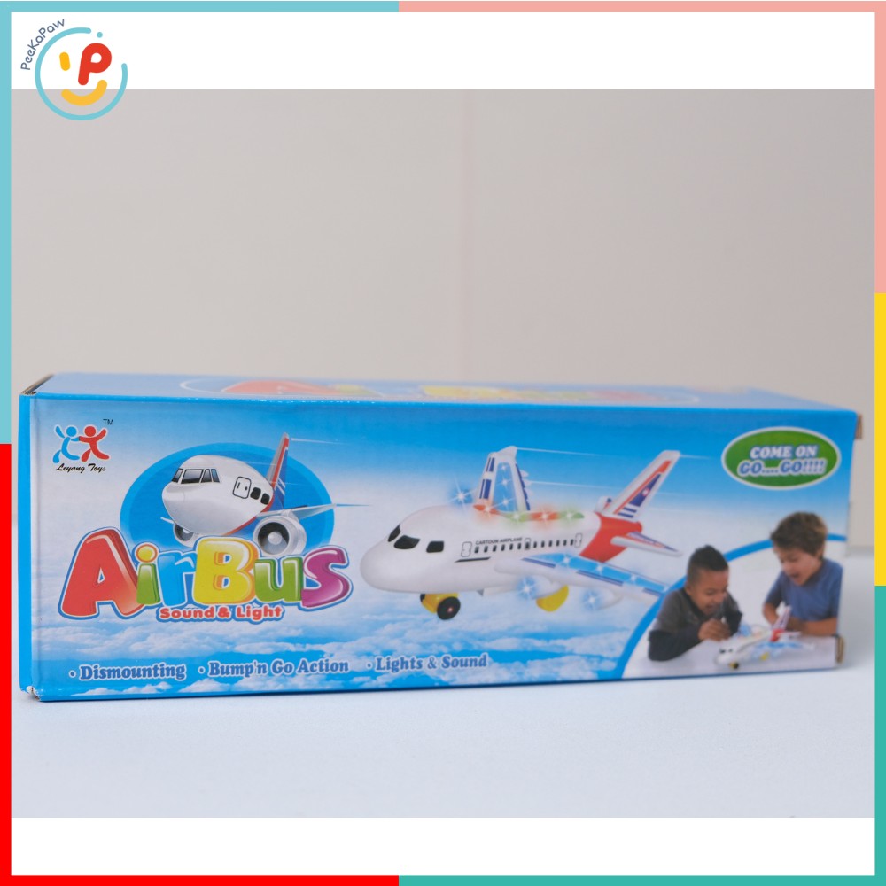 Máy bay Airbus đồ chơi có đèn và âm thanh 777-30 PeeKaPaw Toys