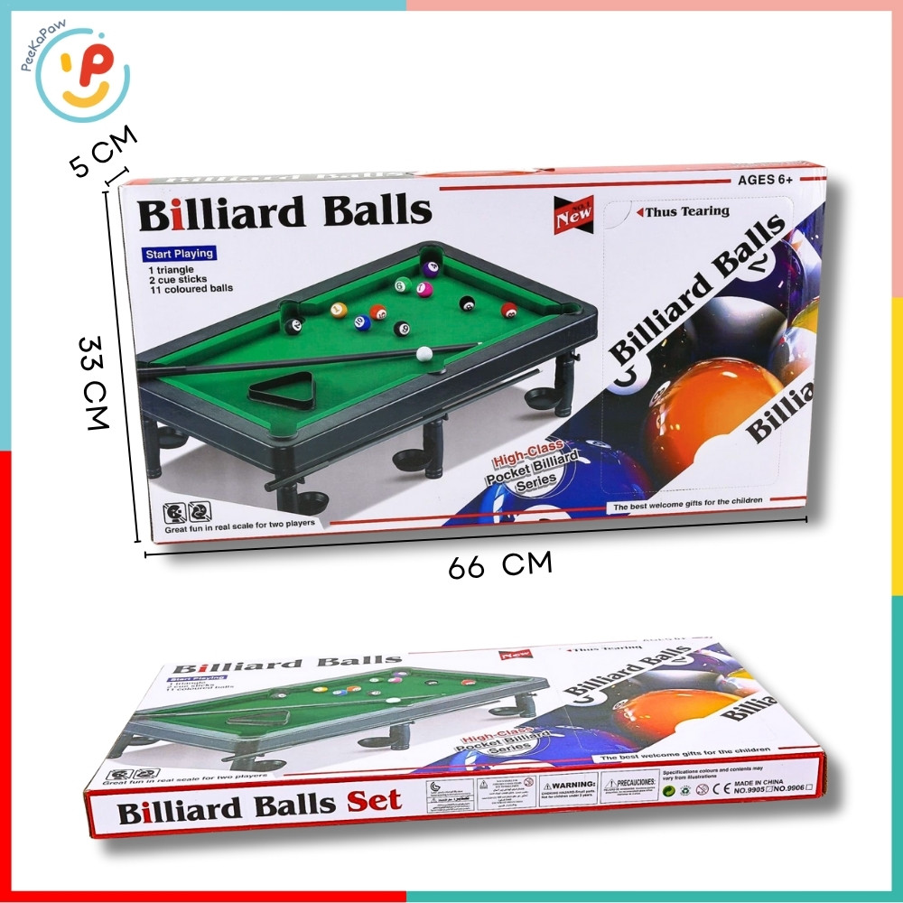 Bộ đồ chơi bàn bida mini vải nỉ có cúp vàng 9905 PeeKaPaw Toys