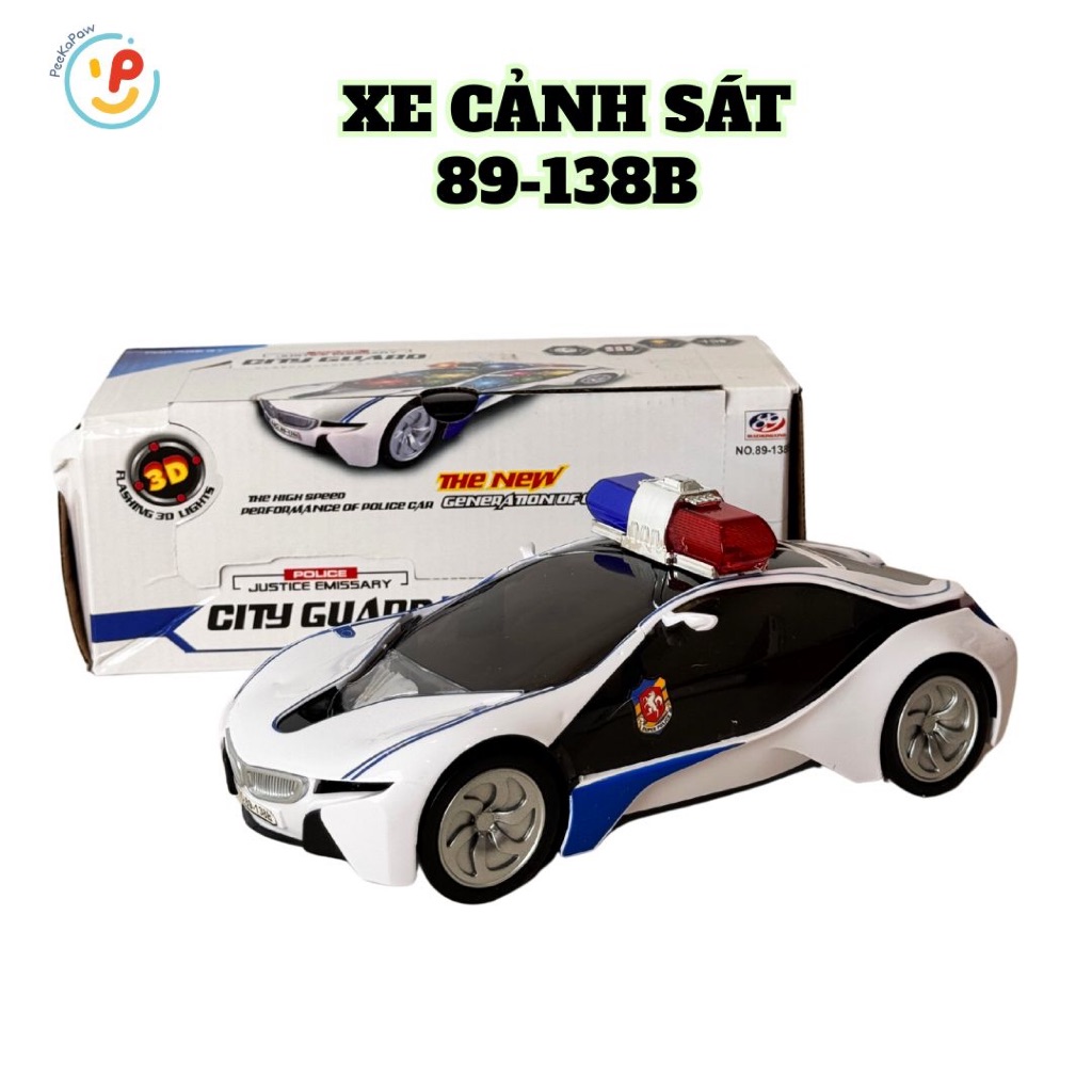 Đồ chơi xe cảnh sát City Guard có ĐÈN và ÂM THANH 89-138B PeeKaPaw Toys