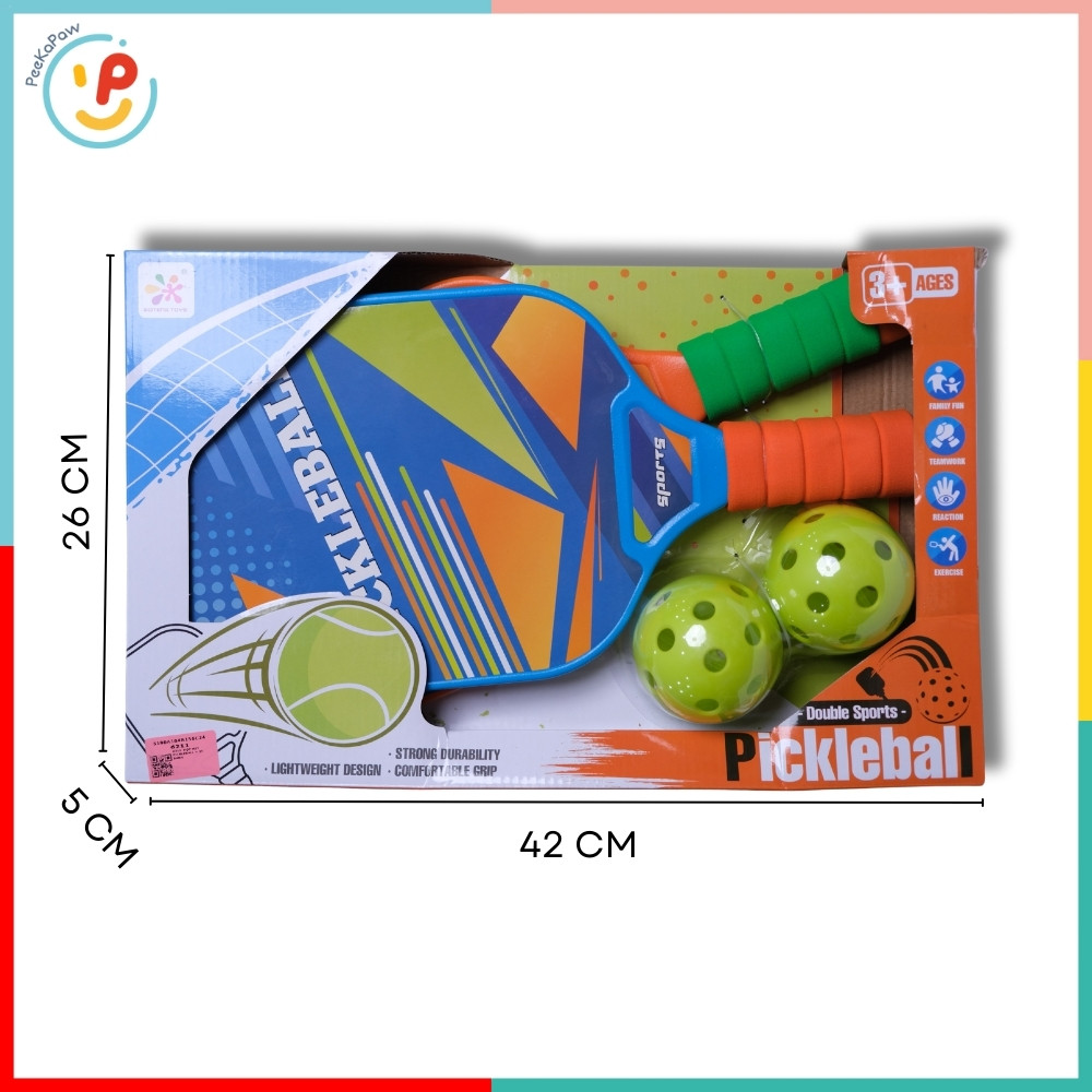 Hộp Vợt Pickleball 2 Vợt 2 Bóng 6211 PeeKaPaw Toys