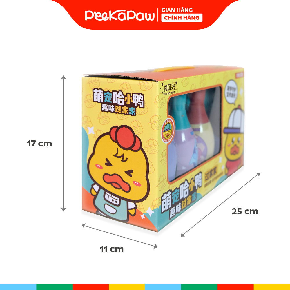 Hộp Bowling Vịt Vàng Mini Cho Bé 388-173 Đồ Chơi Vận Động PeeKaPaw Toys