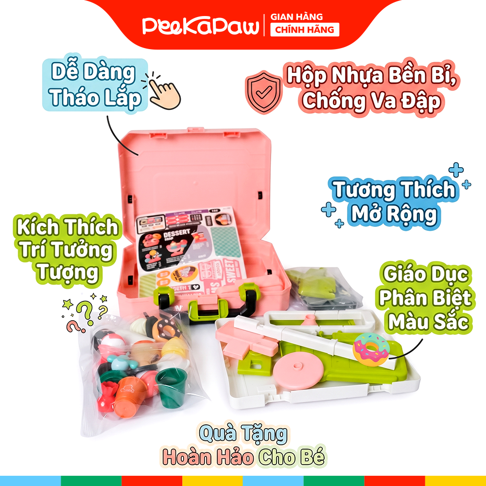 Vali đồ chơi tiệm kem và bánh ngọt 668-162 PeeKaPaw Toys