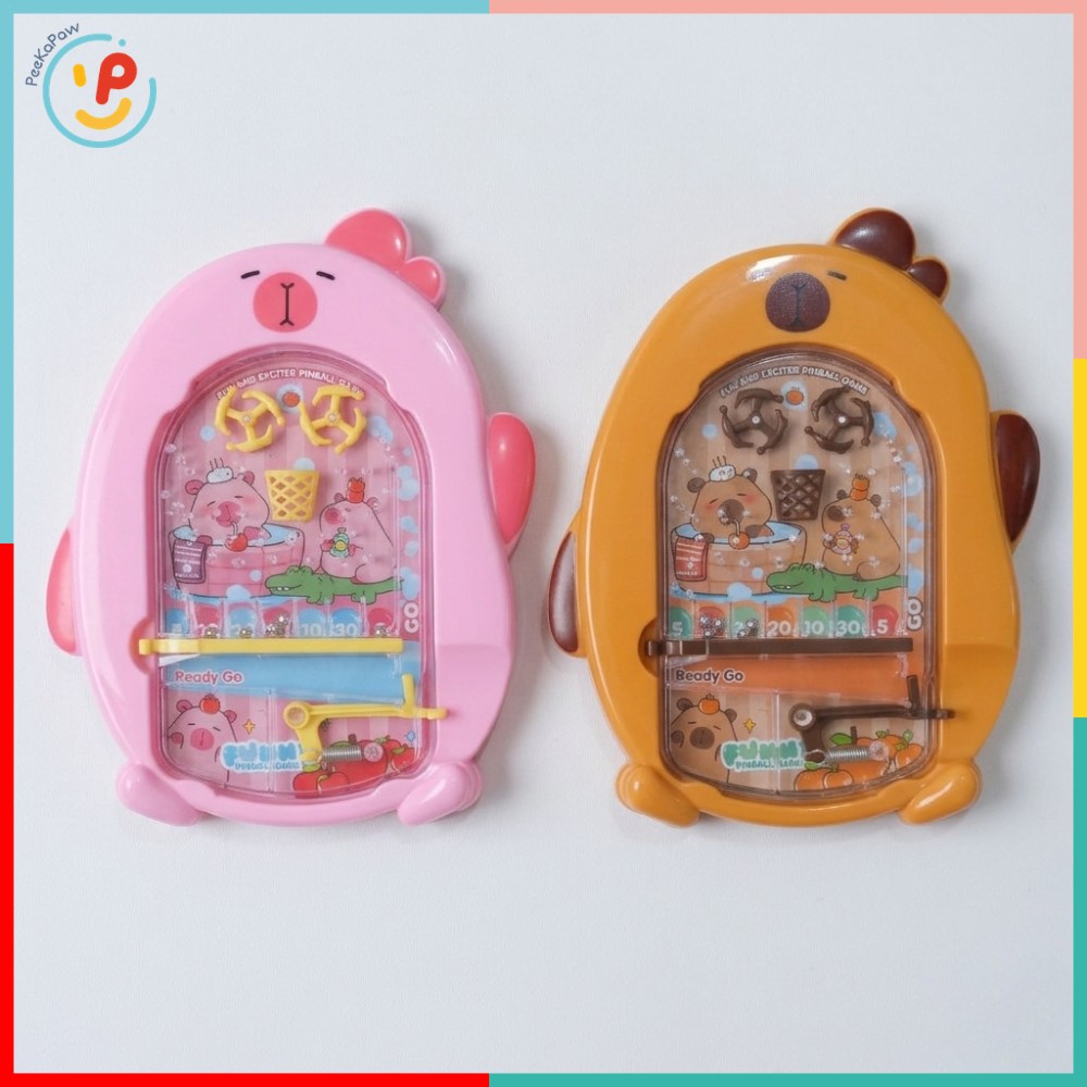 Đồ chơi tuổi thơ bắn bi sắt mê cung Pinball hình Capybara 6612A PeeKaPaw Toys