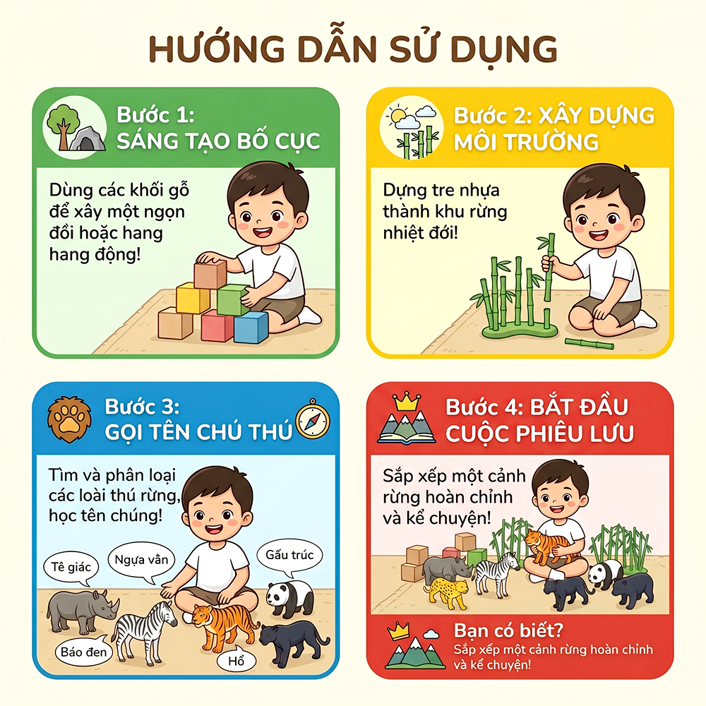 Mô Hình Động Vật Nông Trại Và Thú Rừng Cho Bé PeeKaPaw Toys