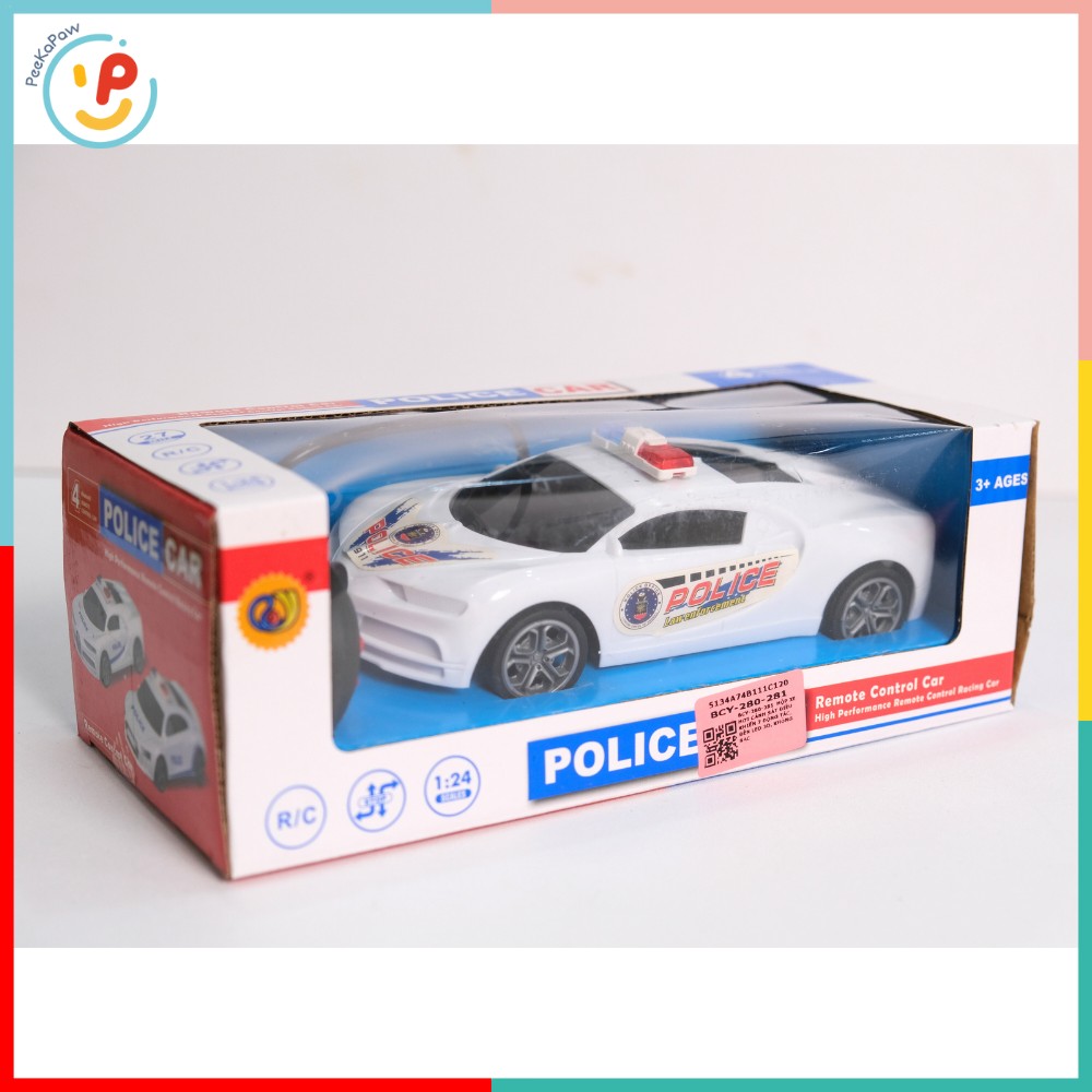 Xe Cảnh Sát Điều Khiển Từ Xa 281 Có Đèn PeeKaPaw Toys