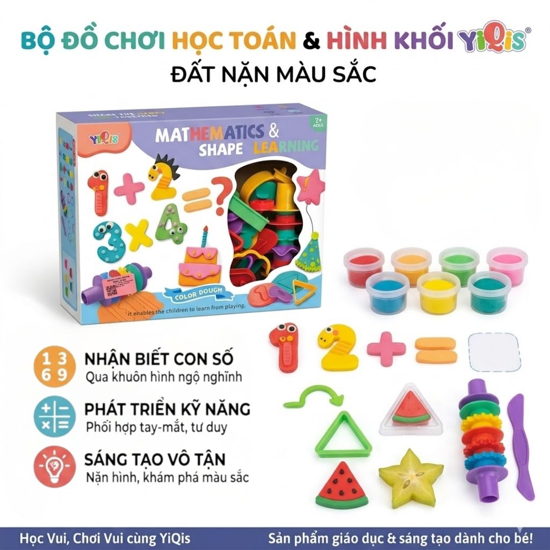 Đất Sét Nặn Tạo Hình Số Hình Khối Cho Bé Học Toán Sáng Tạo 5824-B PeeKaPaw Toys